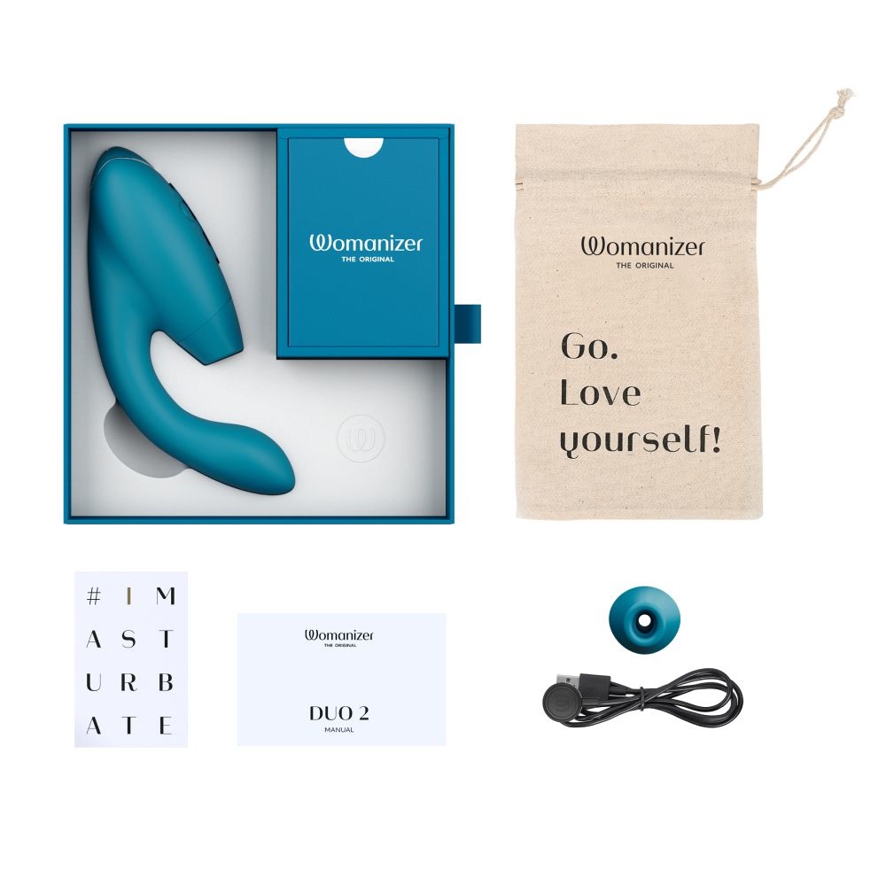 Womanizer DUO 2 - Vibratore a Coniglio con Stimolazione Clitoridea e Punto G, Tecnologia Pleasure Air, Impermeabile