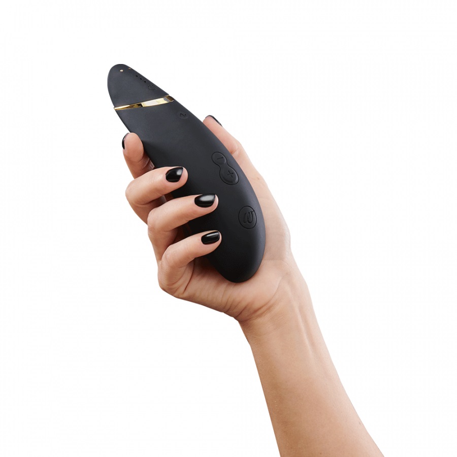 Womanizer Premium 2 - Vibratore a Pulsazione d'Aria Nero con Tecnologia Pleasure Air, 14 Livelli di Intensità e Funzione Pilota Automatico