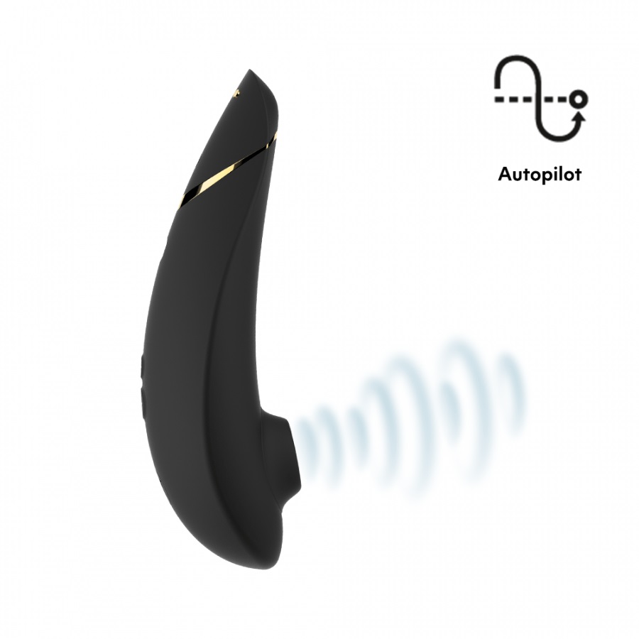 Womanizer Premium 2 - Vibratore a Pulsazione d'Aria Nero con Tecnologia Pleasure Air, 14 Livelli di Intensità e Funzione Pilota Automatico