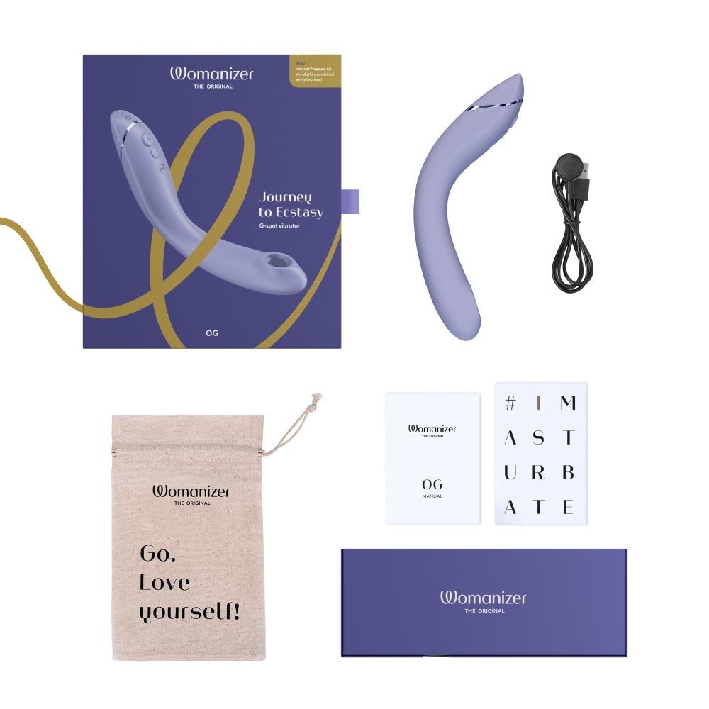 Womanizer OG - Vibratore Ricaricabile 2in1 per Punto G con Tecnologia Pleasure Air e Vibrazioni (Viola)