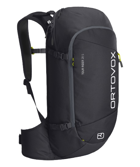 ORTOVOX Tour Rider 28 S Zaino da Sci Alpinismo Nero - Capacità 28L, Sistema Dorsale Accorciato