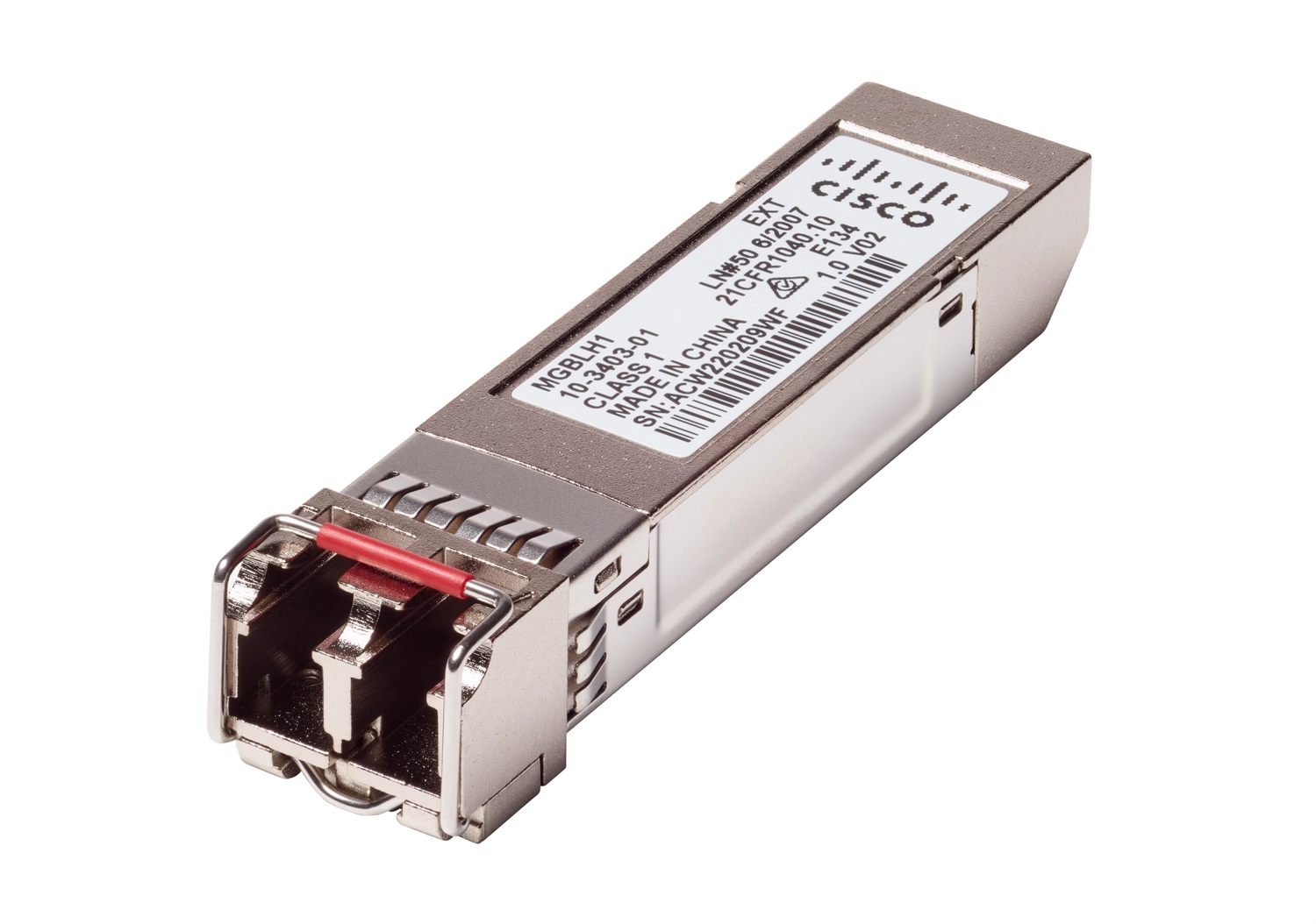 Cisco Gigabit LH Mini-GBIC SFP MGBLH1 - Modulo Ricetrasmettitore Fibra Ottica 1000 Mbit/s 1300 nm, Distanza Massima 40000 m