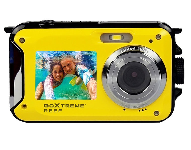 Easypix GoXtreme Reef - Fotocamera Subacquea per Sport d'Azione 24 MP Full HD, Impermeabile fino a 3 m, Peso 130 g