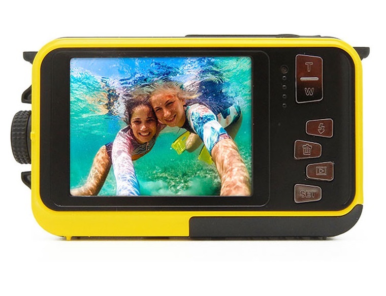 Easypix GoXtreme Reef - Fotocamera Subacquea per Sport d'Azione 24 MP Full HD, Impermeabile fino a 3 m, Peso 130 g