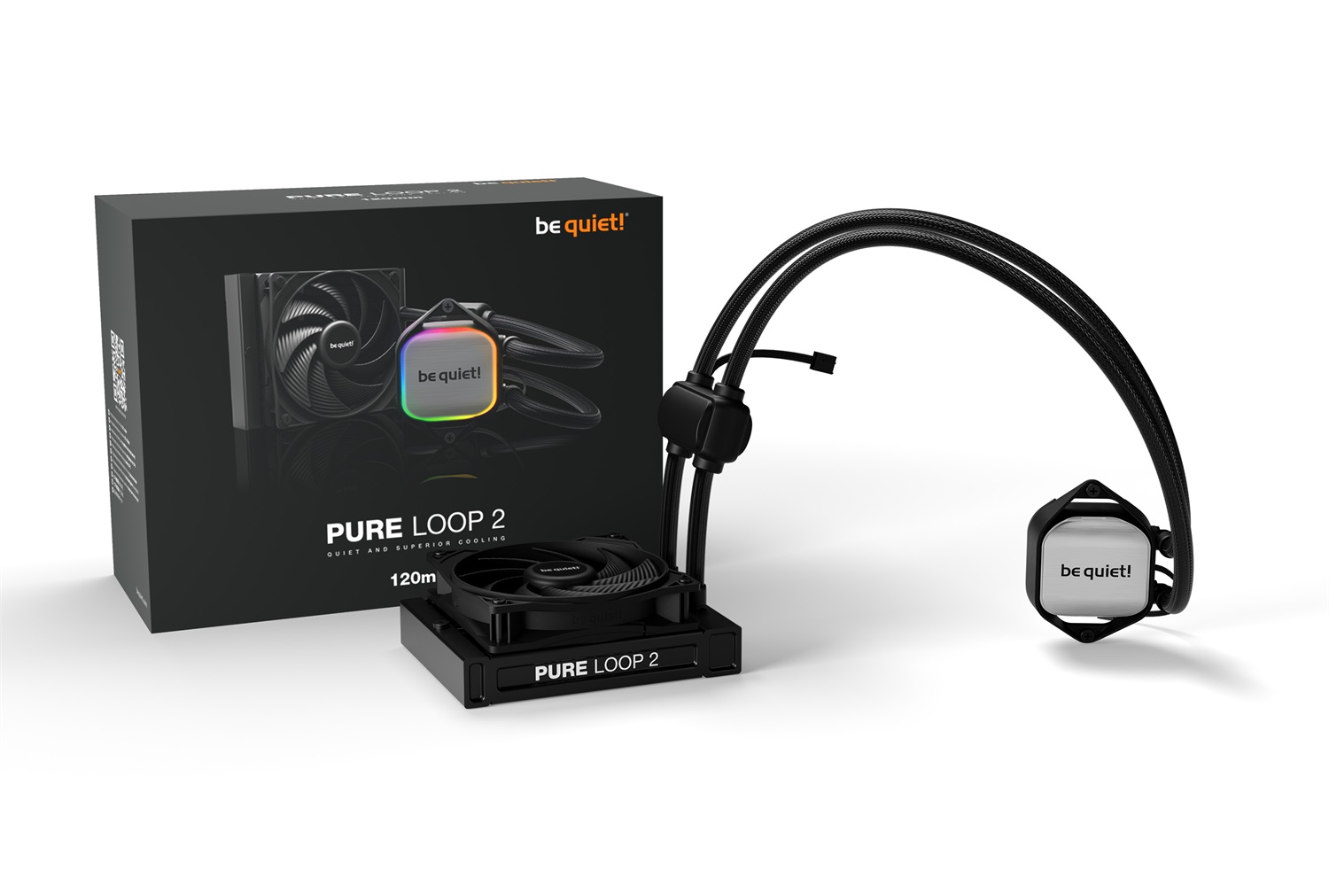 be quiet! Pure Loop 2 120mm | Raffreddatore di liquidi tutto in uno | Compatibile Intel LGA1851/1700 e AMD AM5/AM4 | 13 dB - 32,1 dB | Nero
