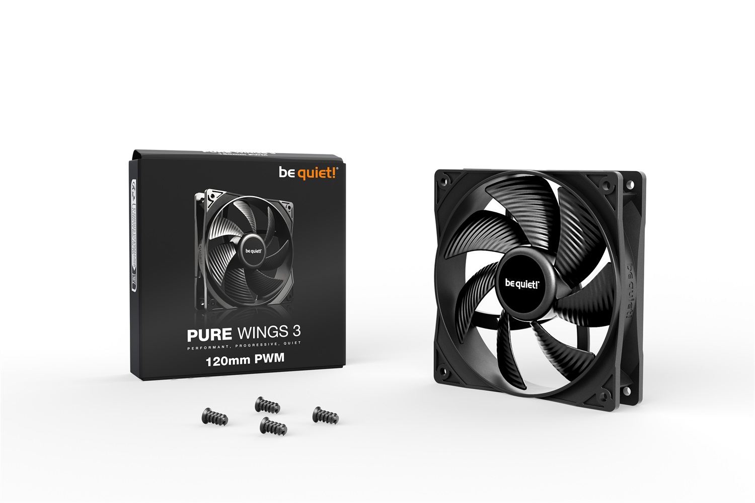 be quiet! Pure Wings 3 120mm PWM - Ventilatore per computer, 12 cm, 1600 Giri/min, 25,5 dB, Flusso d'aria 84,8 m³/h