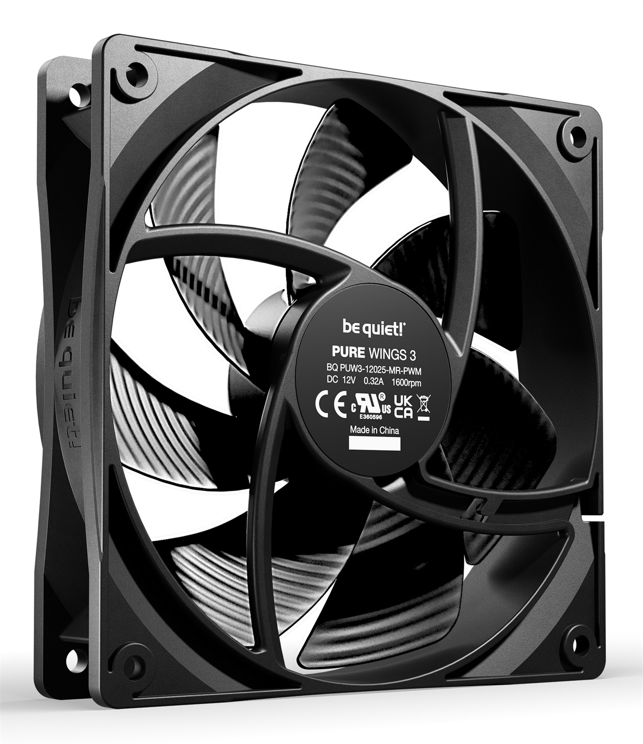 be quiet! Pure Wings 3 120mm PWM - Ventilatore per computer, 12 cm, 1600 Giri/min, 25,5 dB, Flusso d'aria 84,8 m³/h
