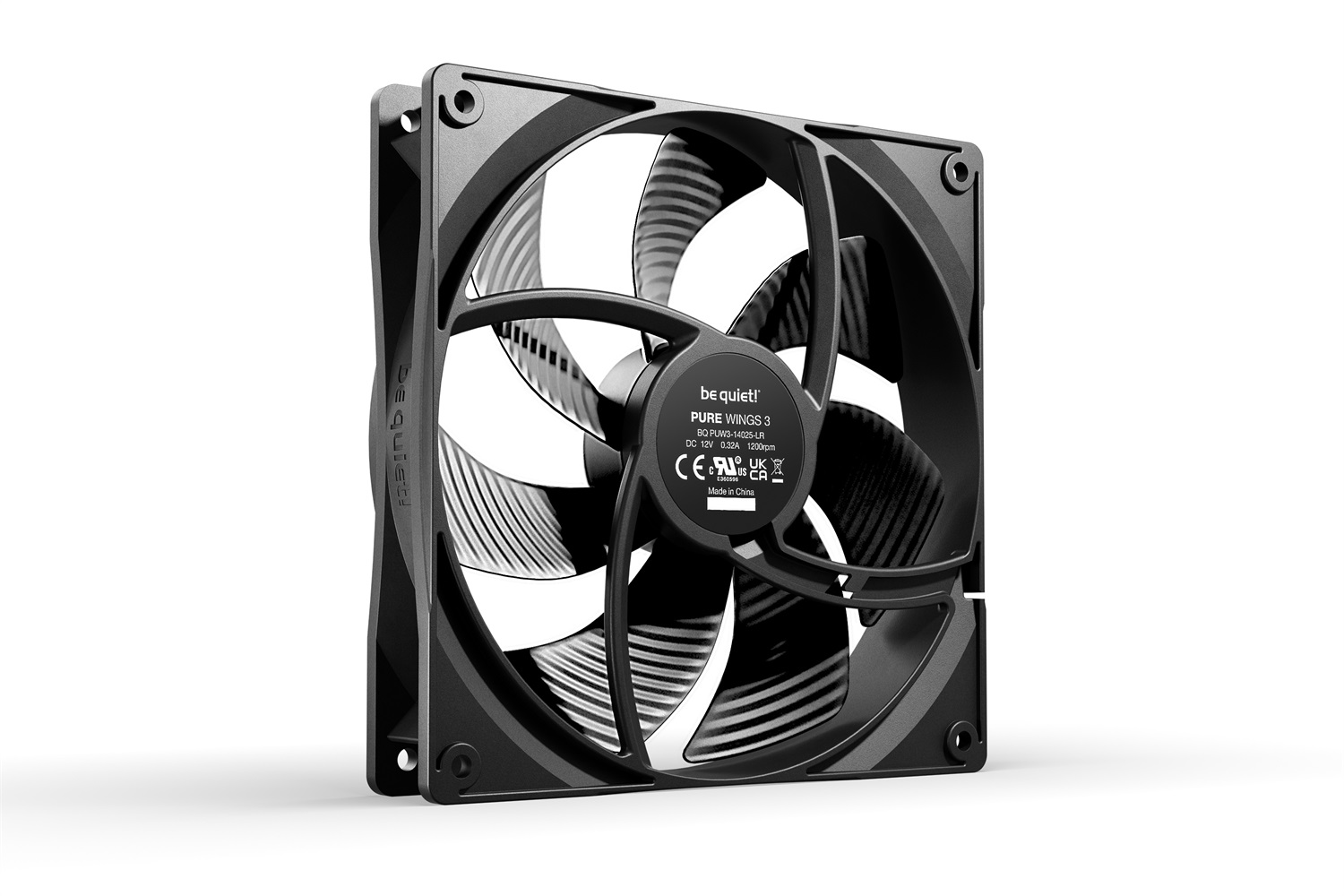 be quiet! Pure Wings 3 Ventilatore 140mm Nero - 1200 Giri/min, 21,9 dB, Flusso d'aria 97,5 m³/h