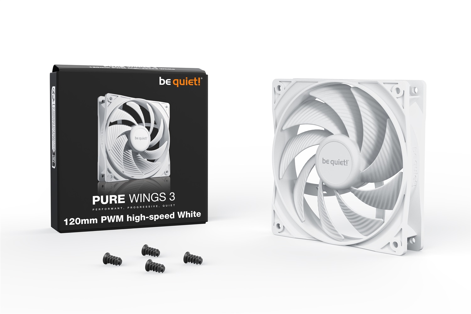 be quiet! Pure Wings 3 120mm PWM High-Speed Ventilatore Bianco - 2100 Giri/min, 30,9 dB, 101,2 m³/h