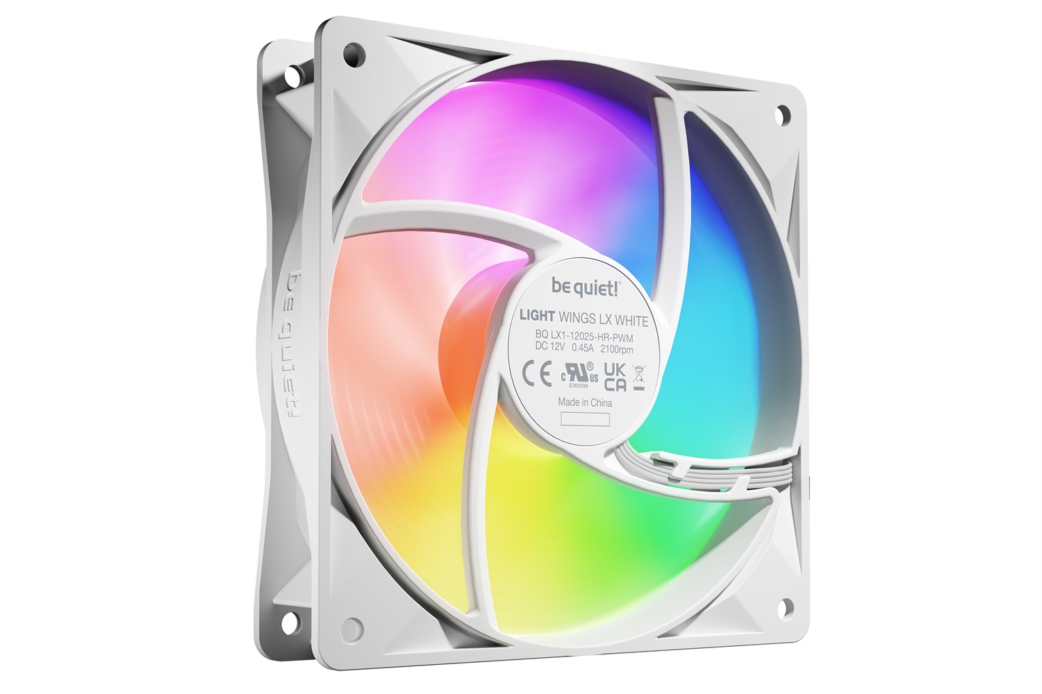 be quiet! LIGHT WINGS LX 120mm PWM High Speed Ventilatore 3-Pack Bianco con Illuminazione ARGB