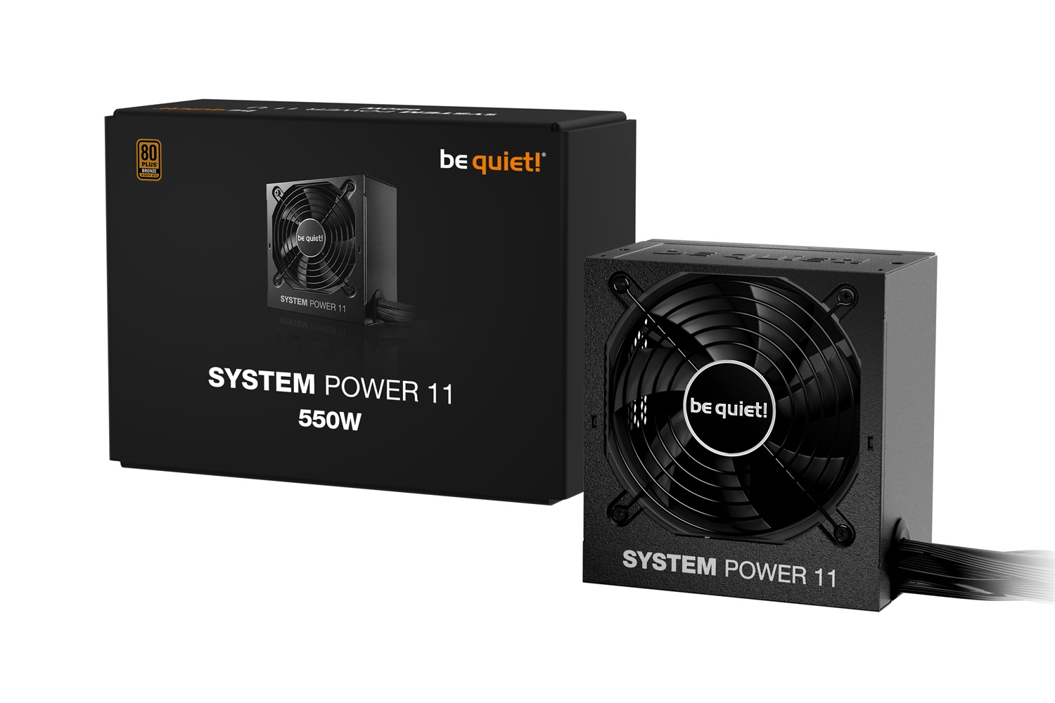 Be quiet! System Power 11 550W Alimentatore ATX 3.1 con Efficienza 80 PLUS Bronze, Ventola da 120mm a Controllo Termico e Supporto GPU PCIe 5.1