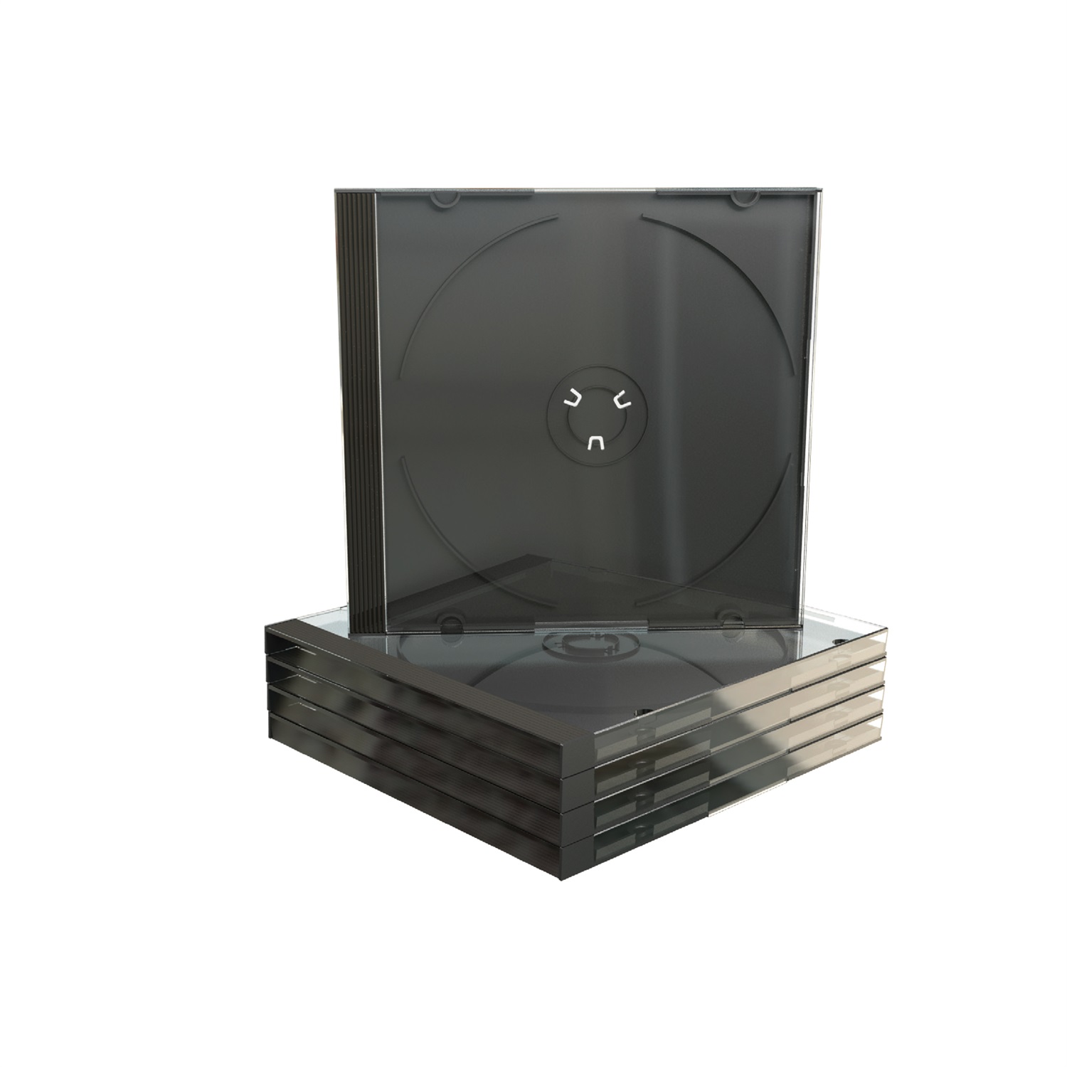 MediaRange BOX22-M Custodia Jewel Case 50 pezzi per CD/DVD, Fronte Clear e Tray Nero, Spessore 10,4 mm