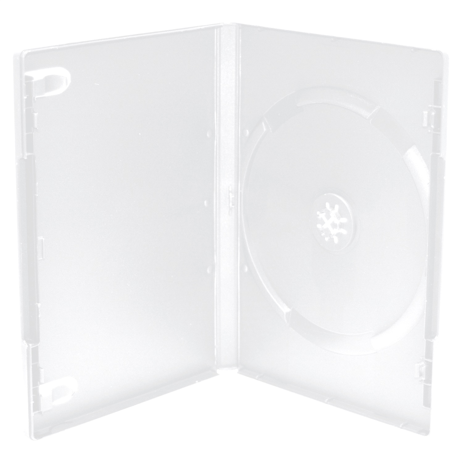 MediaRange Custodia Singola Trasparente 14mm per CD/DVD/Blu-ray - Con Tasca per Copertina, 25 Pezzi