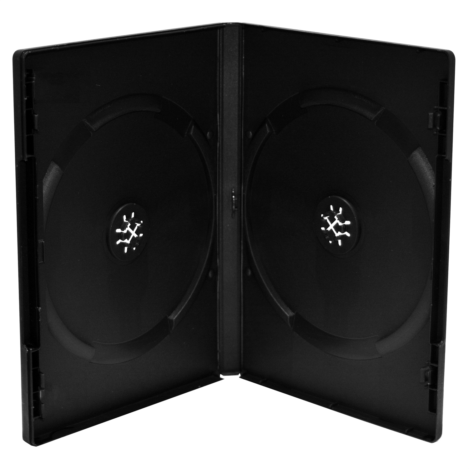 MediaRange Custodia Doppia Nera 14mm per CD/DVD - 50 Pezzi con Tasca Trasparente