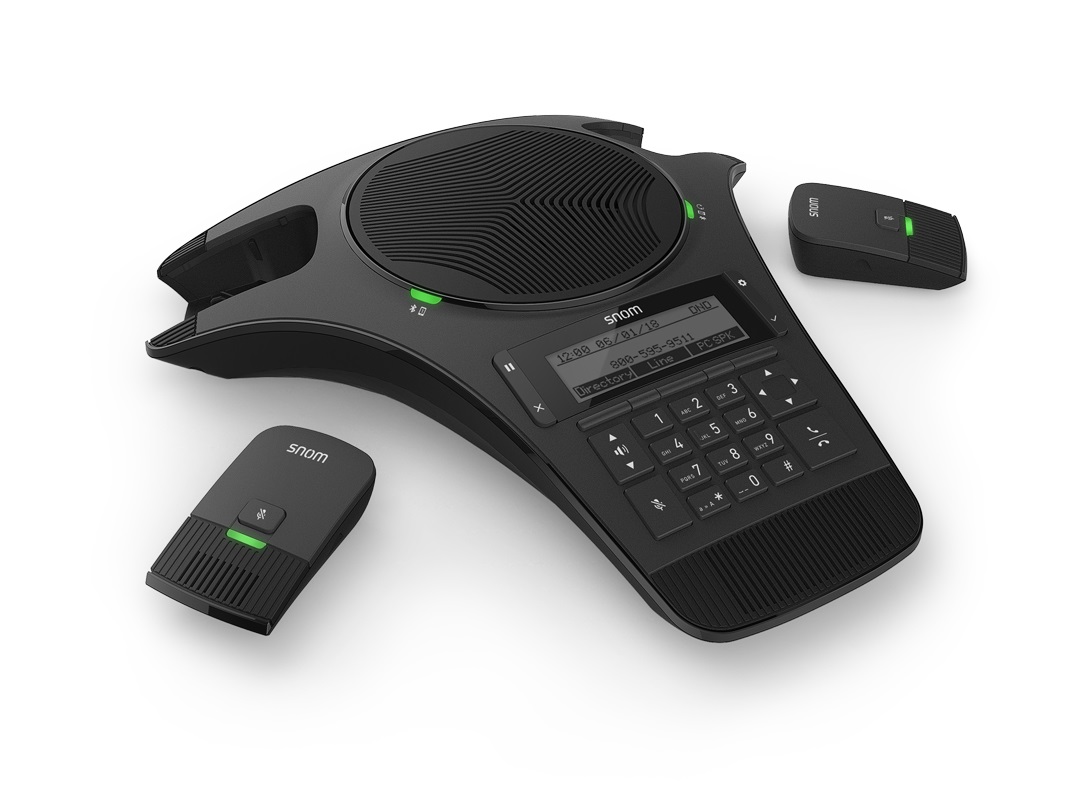 Snom C520 Telefono per conferenze IP con 2 Microfoni Wireless, Bluetooth, Risoluzione 158x57 Pixel, Sala Piccola