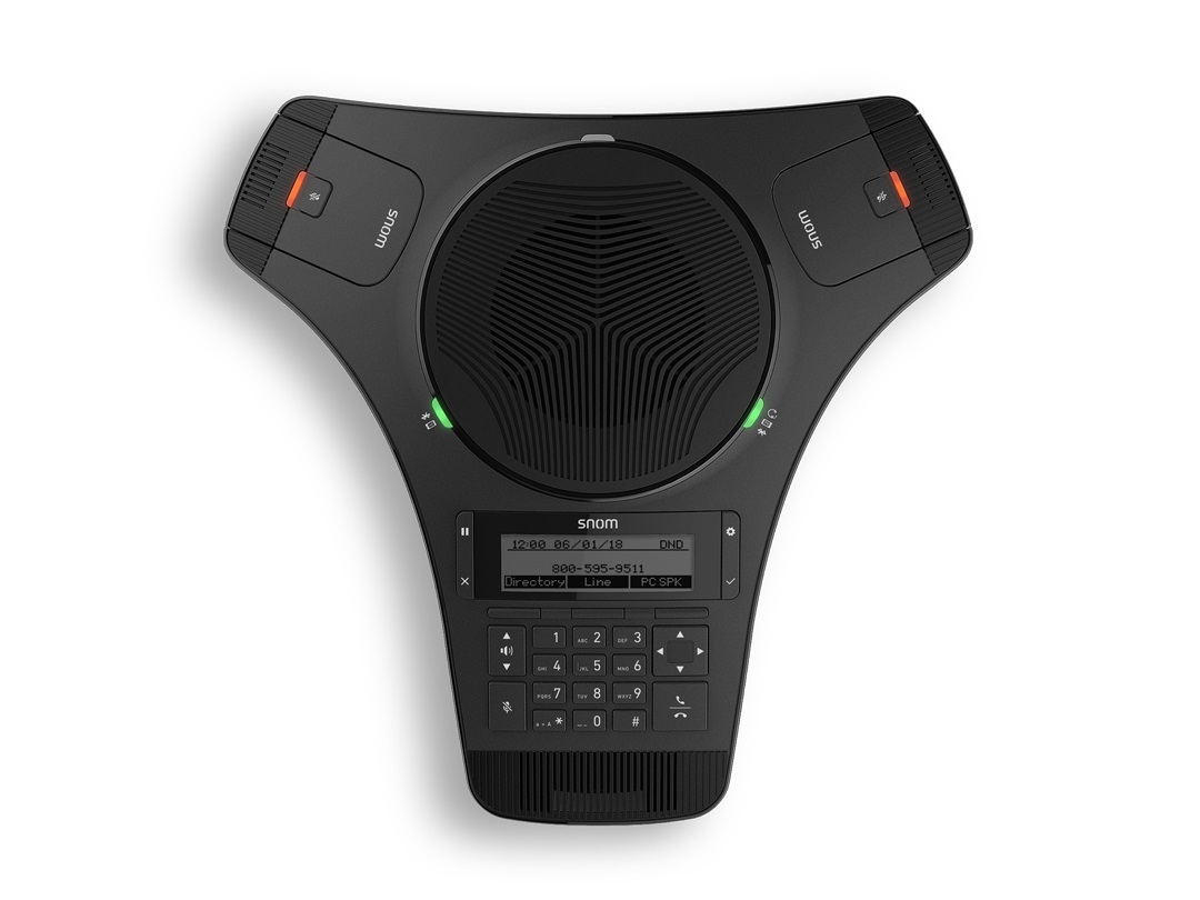 Snom C520 Telefono per conferenze IP con 2 Microfoni Wireless, Bluetooth, Risoluzione 158x57 Pixel, Sala Piccola