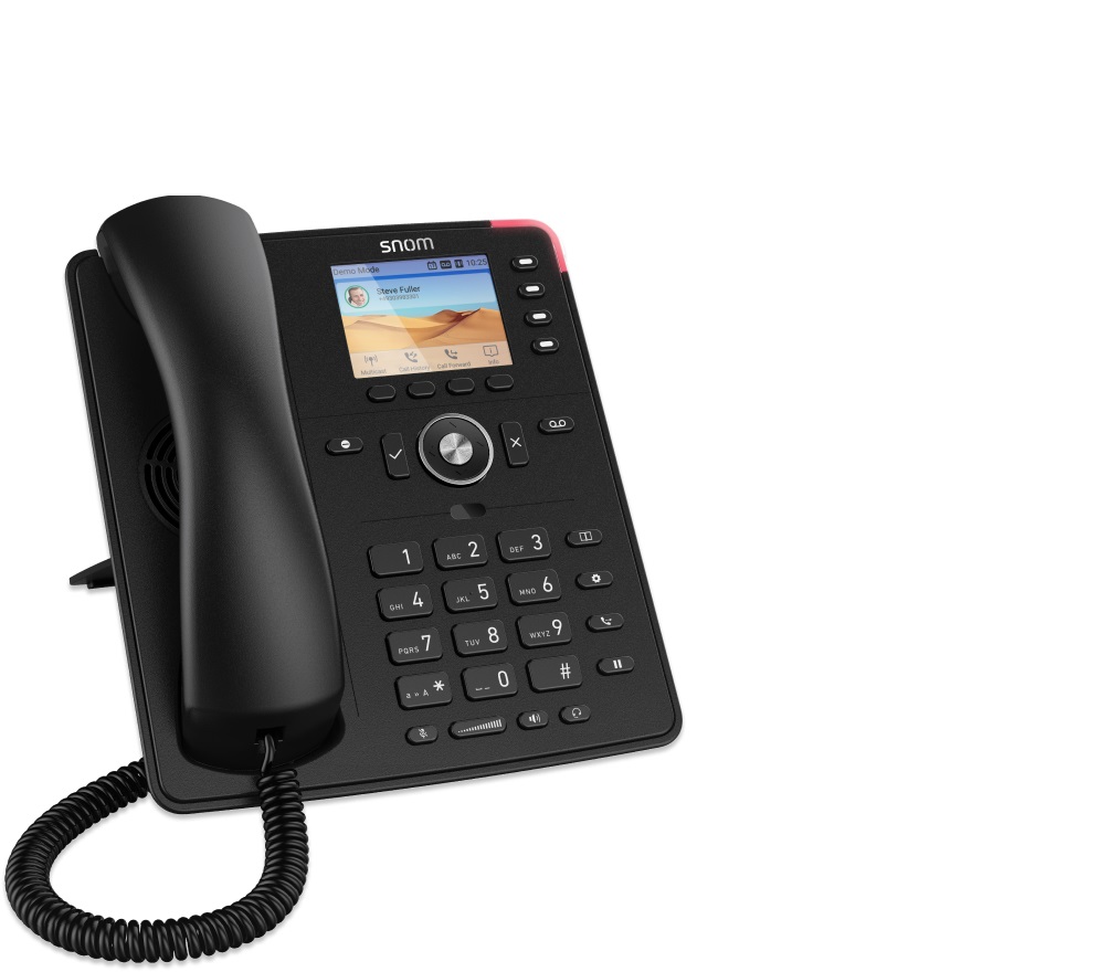 Snom D713 Telefono IP Professionale Nero con Display TFT ad Alta Risoluzione e 2 Porte Gigabit