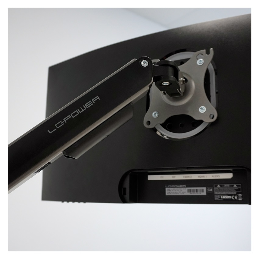LC-Power Supporto Monitor Scrivania Regolabile per TV e Monitor fino a 32