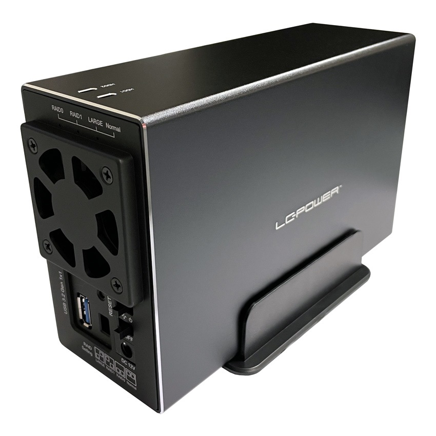 LC-Power LC-35U3-RAID-2 contenitore di unità di archiviazione Custodia per Disco Rigido (HDD) Nero 3.5
