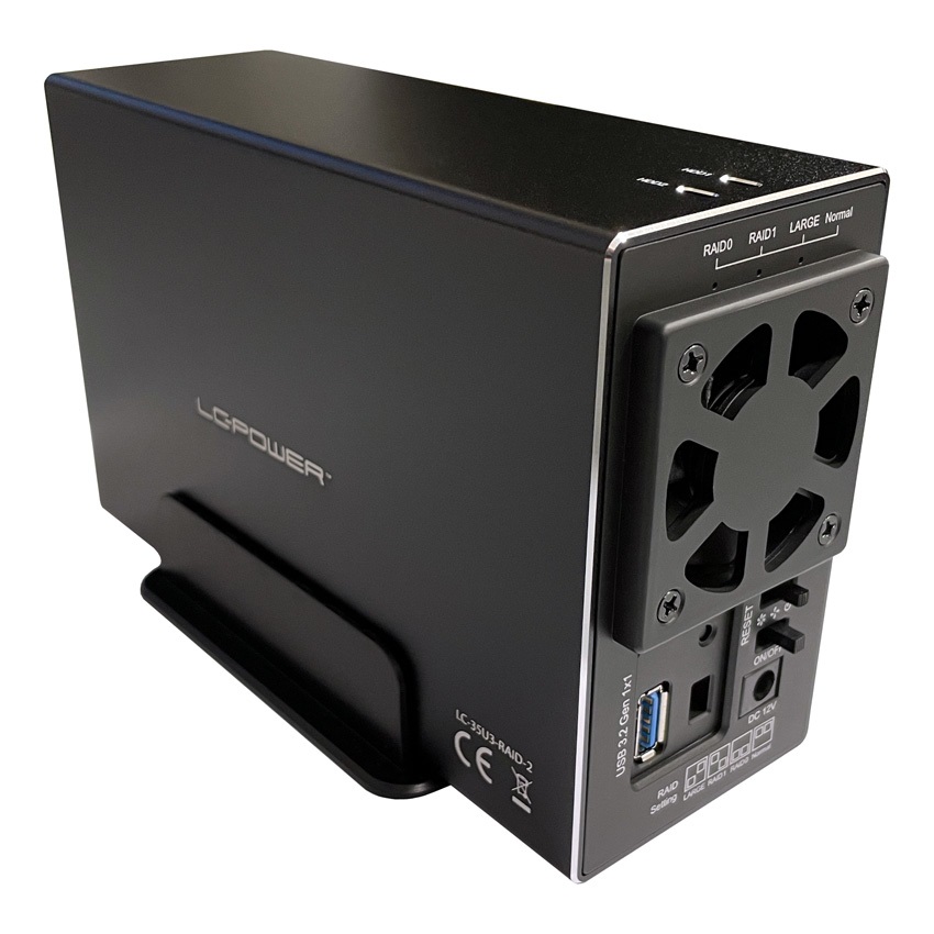 LC-Power LC-35U3-RAID-2 contenitore di unità di archiviazione Custodia per Disco Rigido (HDD) Nero 3.5
