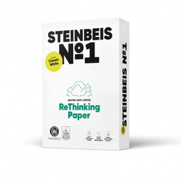 Steinbeis N° 1 ClassicWhite Carta Reprogrfica A4 80 g/m² 100% Riciclata Risma da 500 Fogli - Certificata Blue Angel ed EU-Ecolabel