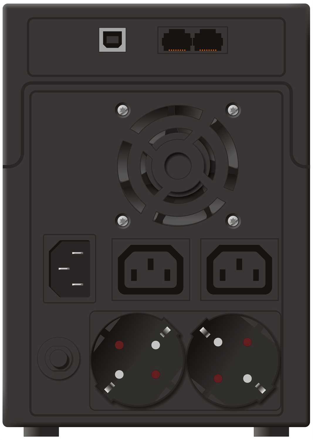 PowerWalker VI 2200 SH Gruppo di Continuità (UPS) 2200 VA / 1200 W, 4 Prese AC, Tensione Minima 170 V, Compatto, Nero