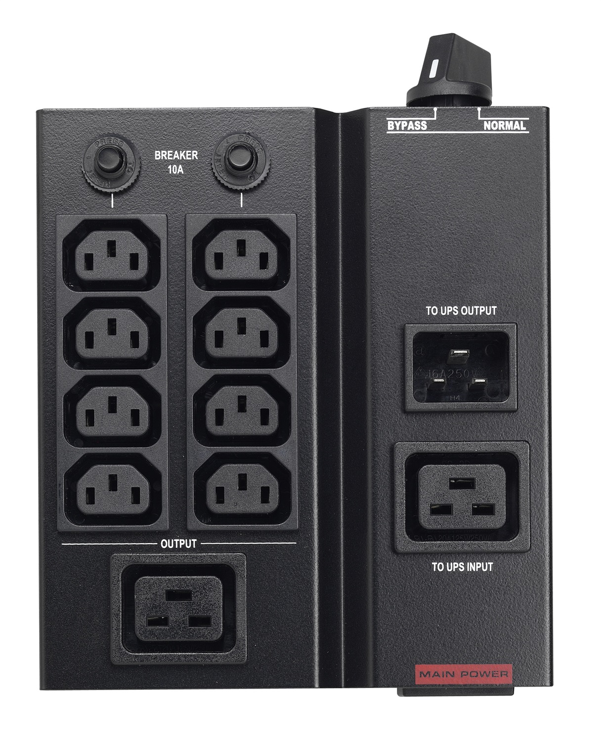 PowerWalker MBS/PDU IEC 1-3kVA - Unità di distribuzione dell'energia (PDU) con 9 prese AC, Montaggio Orizzontale/Verticale, Colore Nero, Corrente massima 16 A, Voltaggio 208-240 V
