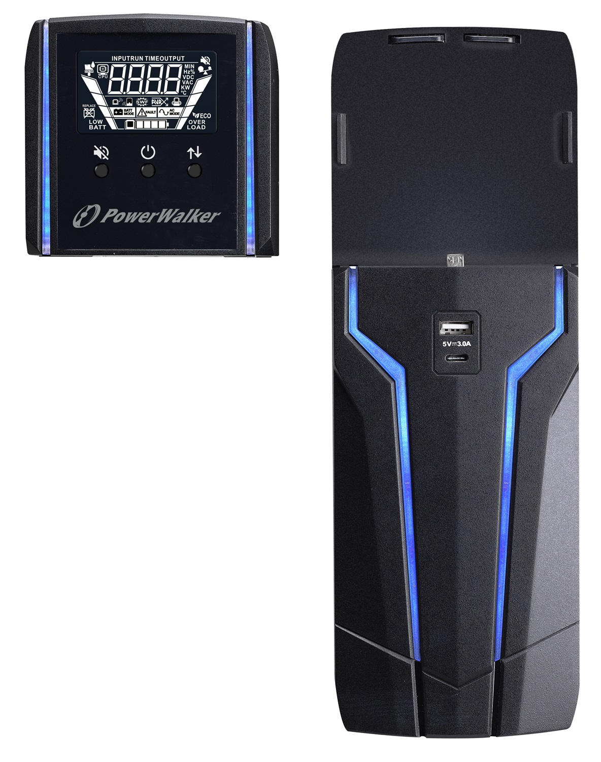 PowerWalker VI 1500 GXB Gruppo di Continuità (UPS) A Linea Interattiva 1,5 kVA 900 W con 4 Prese AC e Porte USB Type A/C