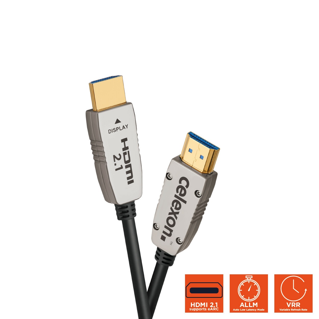 Celexon Cavo Attivo in Fibra Ottica HDMI 2.1 8K 10m - 48 Gbps, Nero
