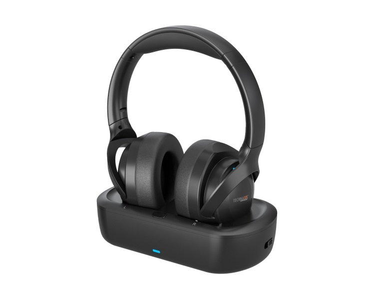 Technaxx Cuffie TV Wireless TX-350 - Over-Ear Bluetooth 5.4 con Microfono, 30h Autonomia, USB-C e Ingressi Ottico e AUX