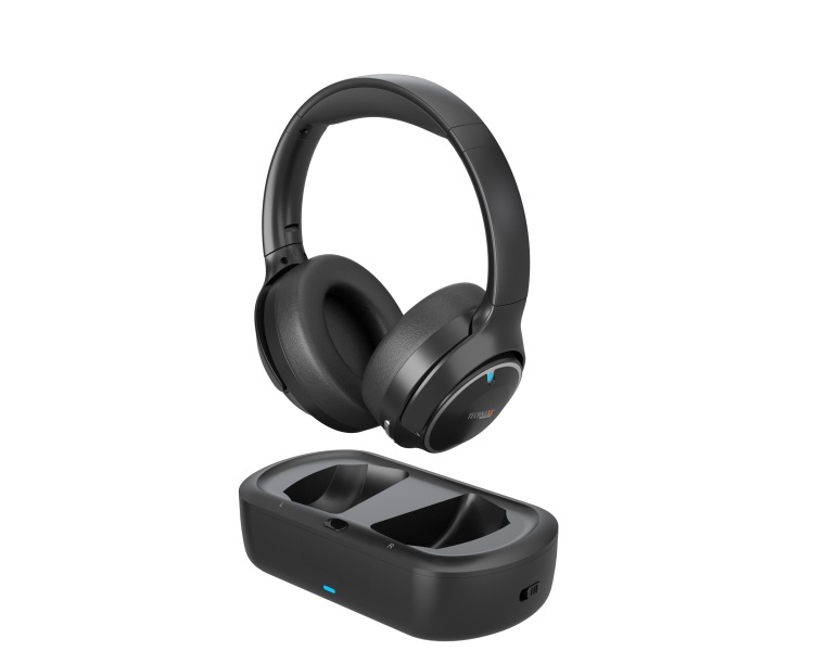 Technaxx Cuffie TV Wireless TX-350 - Over-Ear Bluetooth 5.4 con Microfono, 30h Autonomia, USB-C e Ingressi Ottico e AUX