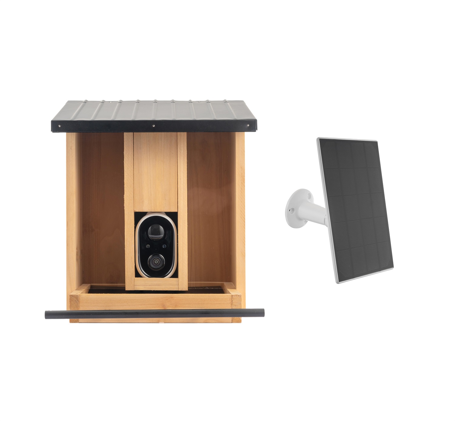 Technaxx TX-384 Mangiatoia per Uccelli con Telecamera WiFi 3MP, Visione Notturna, Rilevamento Movimento, App Mobile e Alimentazione Solare