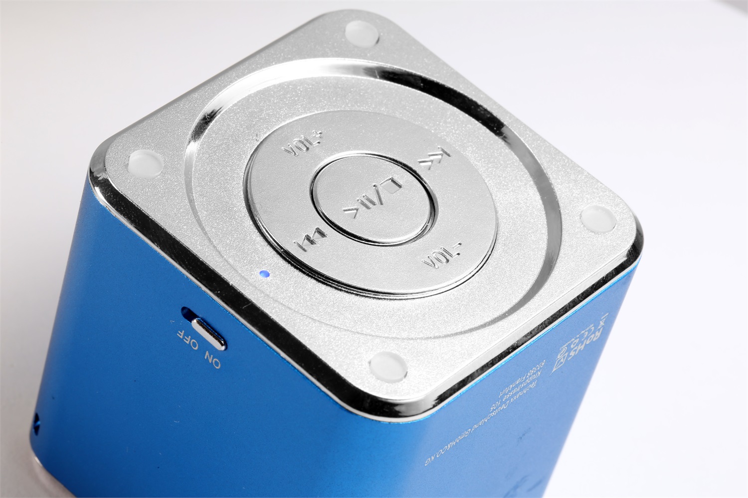 Technaxx Mini MusicMan Altoparlante Portatile Blu - Lettore MP3, USB, MicroSD, Batteria Ricaricabile, 5 Ore di Riproduzione