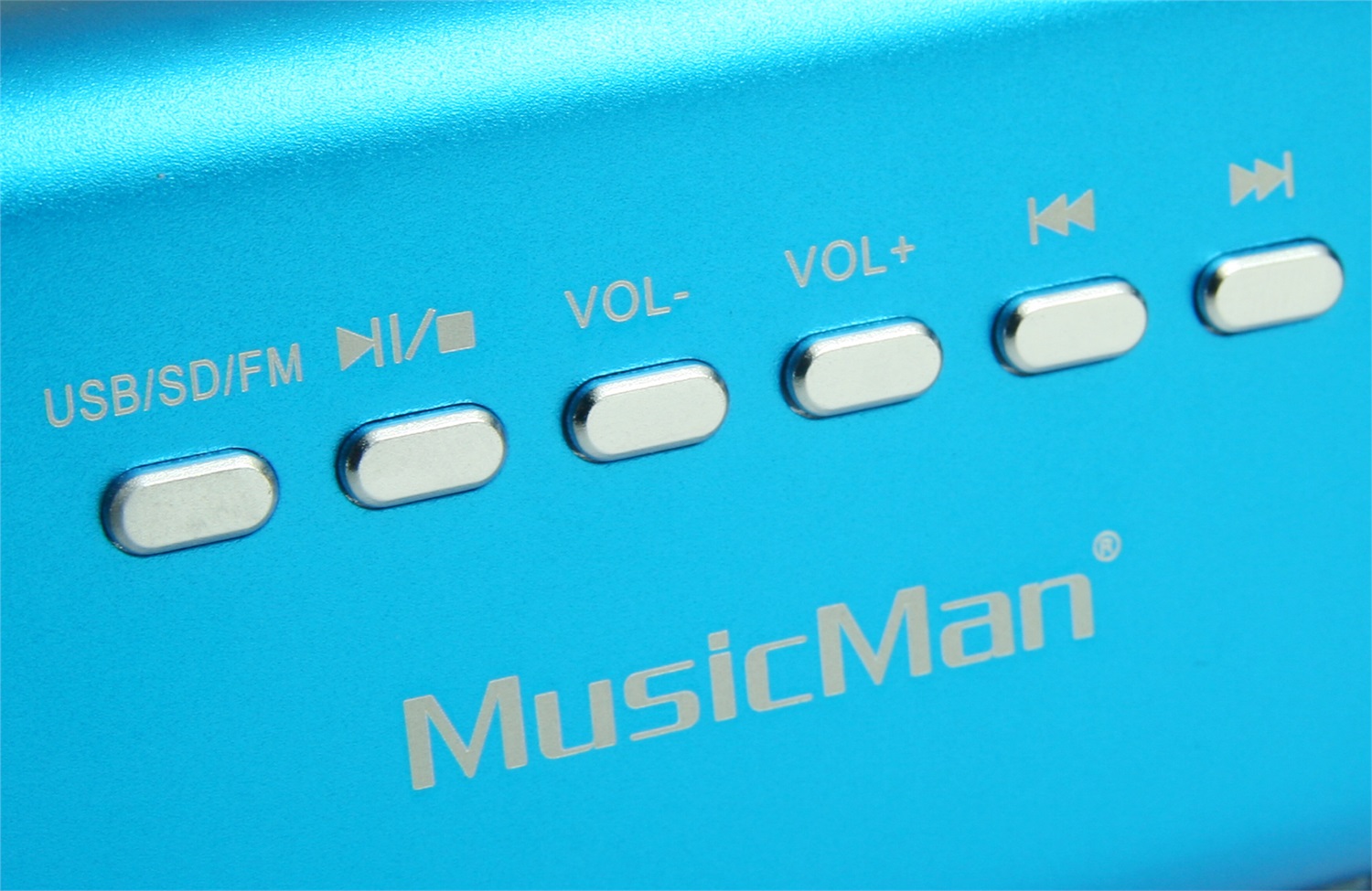 Technaxx MusicMan MA Soundstation - Altoparlante portatile blu con lettore MP3, radio FM, USB, AUX e batteria ricaricabile