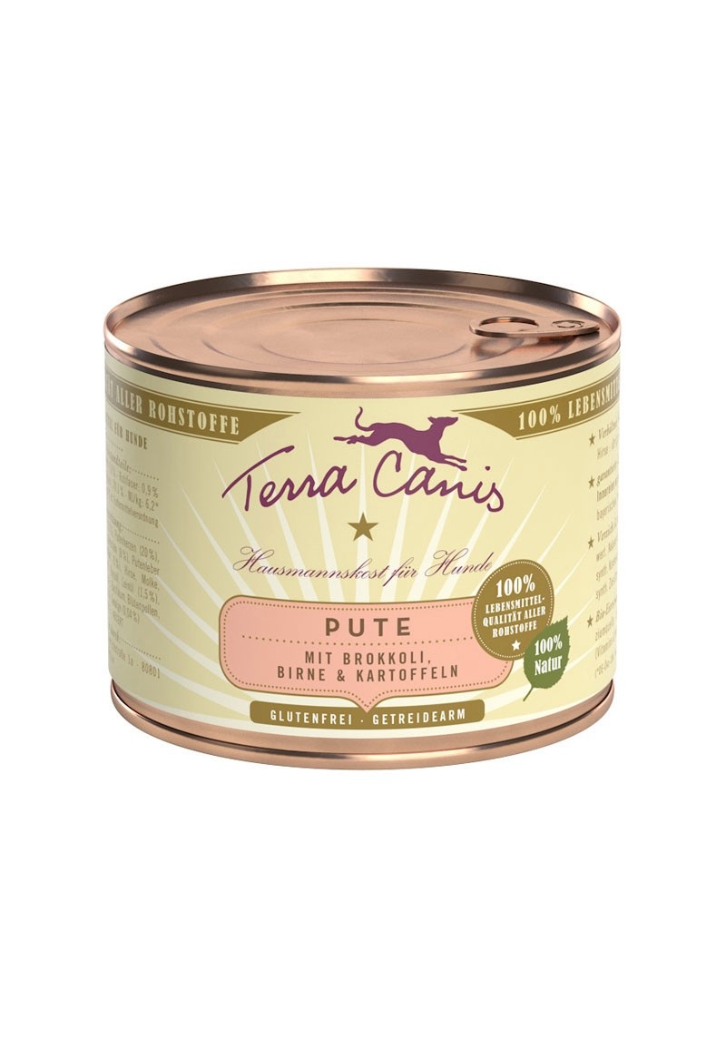 Terra Canis Classic Cibo Umido per Cani - Tacchino con Broccoli, Pera e Patate - 200 g