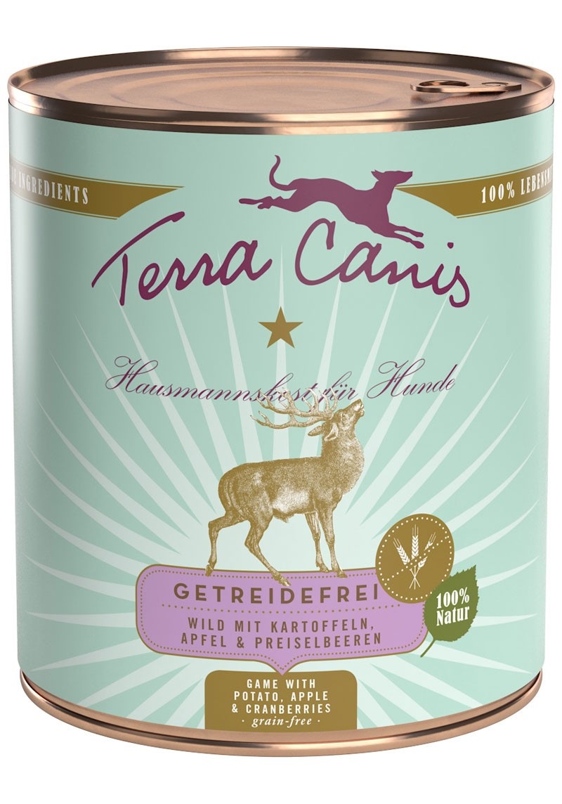Terra Canis 180037 cibo umido per cani Mela, Mirtillo, Gioco, Patata Adulto 800 g