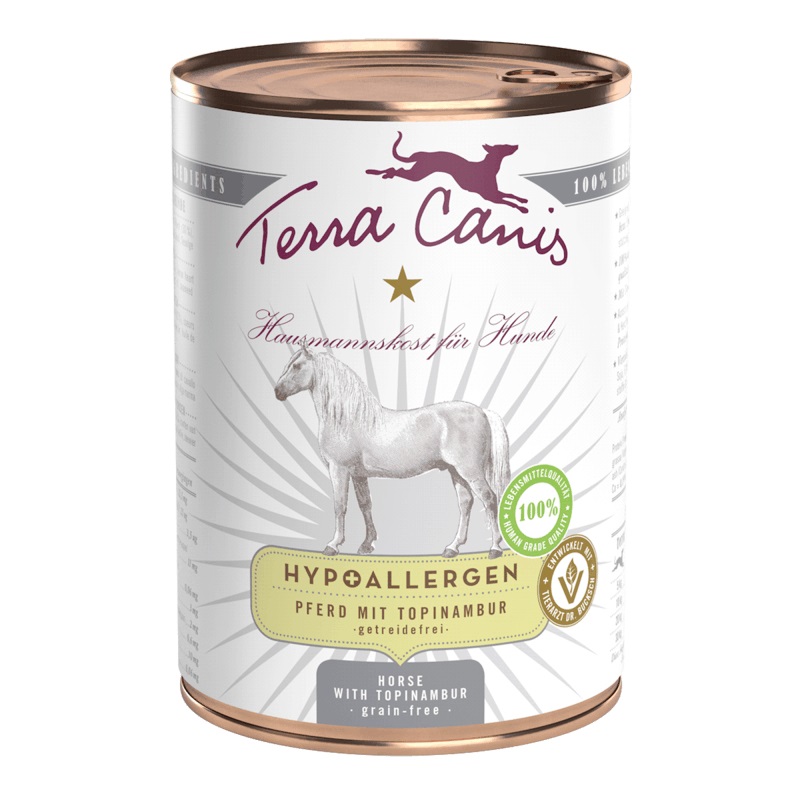 Terra Canis Cibo Umido Ipoallergenico con Cavallo e Topinambur - 400g