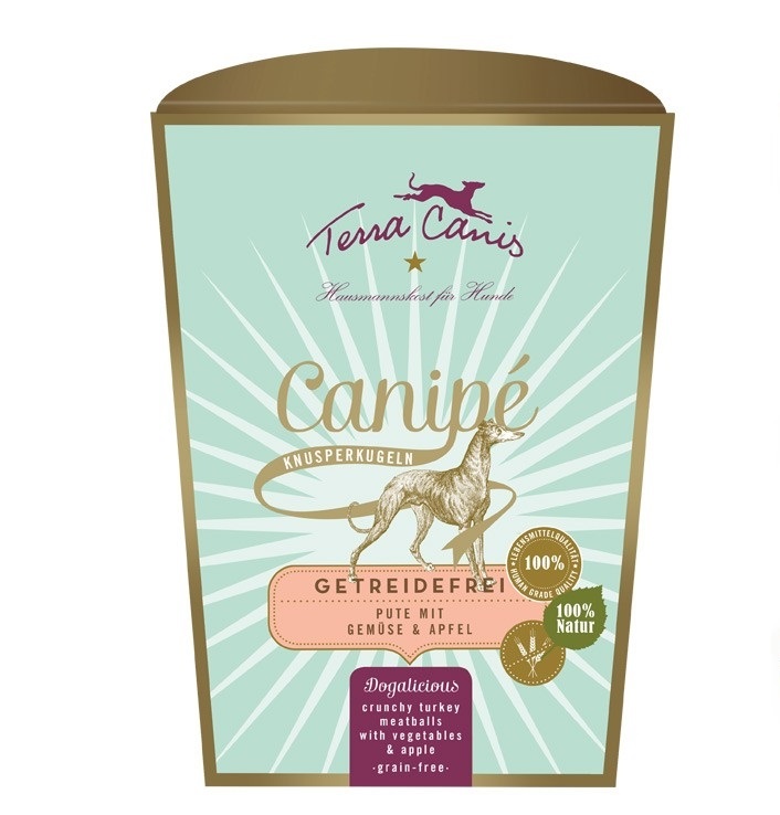 Terra Canis Cibo Umido per Cani Grain Free con Tacchino, Verdure e Mele - 200 g