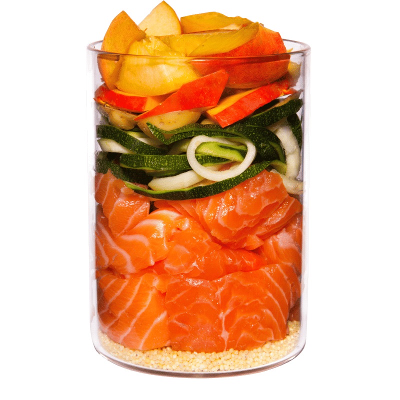 Terra Canis Classic Cibo Umido per Cani Salmone con Miglio, Pesca ed Erbe Aromatiche - 400 g