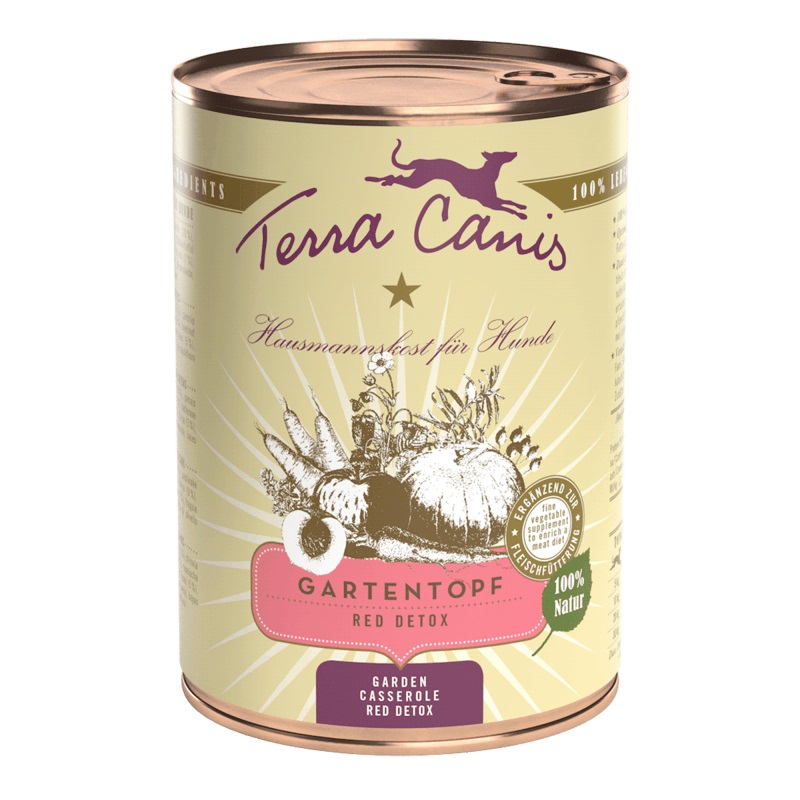 Terra Canis Giardiniera Red Detox - Alimento Umido Vegetale per Cani Adulti - 400 g