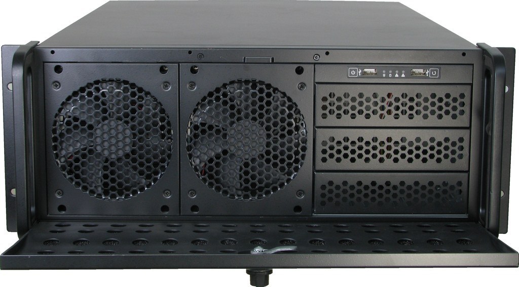 Inter-Tech IPC 4U-4129L Case Server 4U in Acciaio con Ventole Frontali da 120 mm, Compatibile ATX/EATX/Micro-ATX, Profondità 695 mm