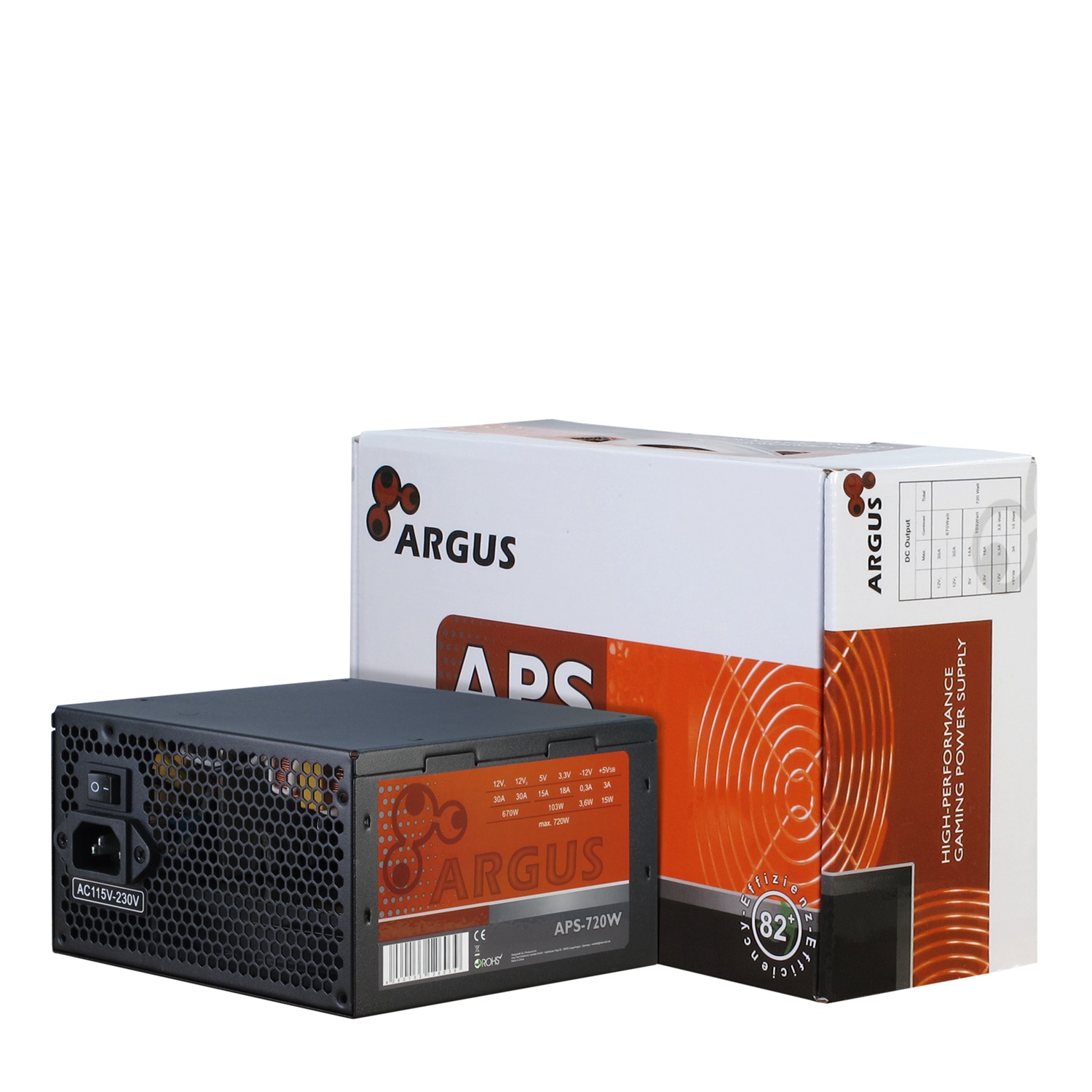 Inter-Tech Argus APS Alimentatore Elettrico 720W ATX 20 4 pin Non Modulare Nero