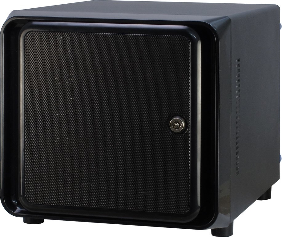 Inter-Tech SC-4100 Supporto Server Mini ITX in Acciaio Nero con USB 3.0 e Ventole da 40 mm