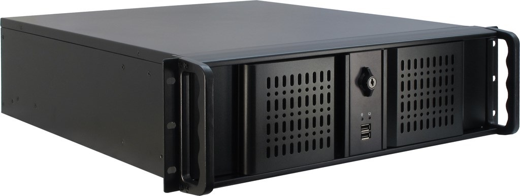 Inter-Tech IPC 3U-3098-S Supporto Server Nero in Acciaio con 5 vani per drive e 2 ventole da 80 mm