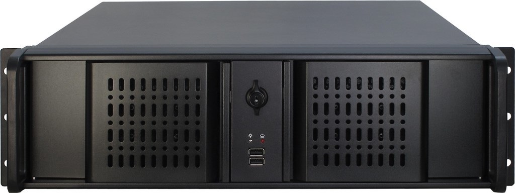Inter-Tech IPC 3U-3098-S Supporto Server Nero in Acciaio con 5 vani per drive e 2 ventole da 80 mm