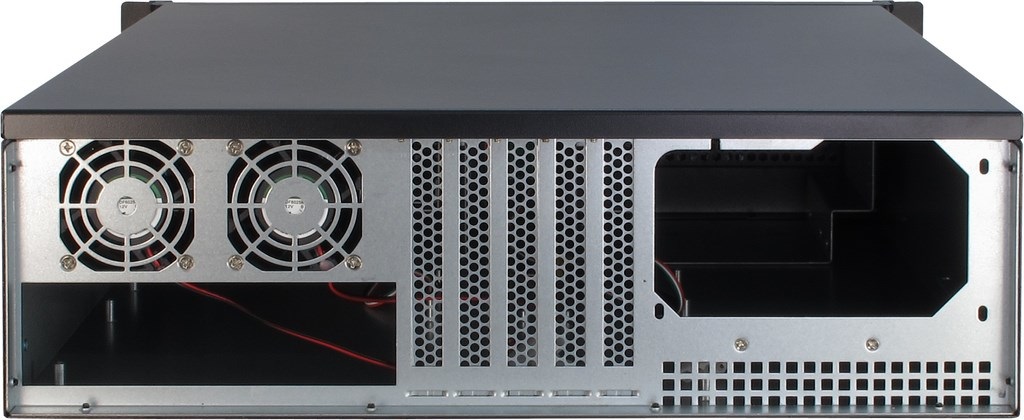 Inter-Tech IPC 3U-3098-S Supporto Server Nero in Acciaio con 5 vani per drive e 2 ventole da 80 mm