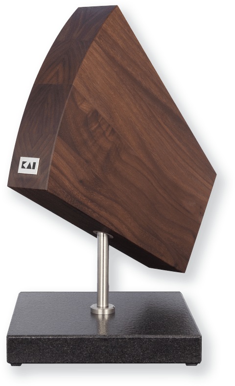 kai DM-0799 ceppo per coltelli Ceppo per coltelli con fessure Granito, Noce Nero, Marrone, Acciaio inox, Legno