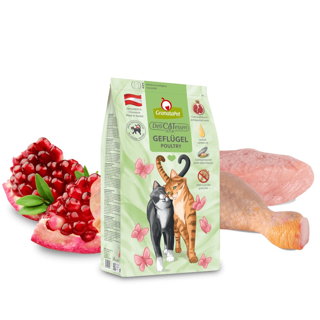 GranataPet DeliCatessen Cibo Secco per Gatti Adulto al Pollame, Senza Cereali e Senza Zucchero - 300 g