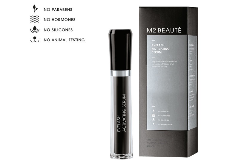 M2 Beauté Eyelash Activating Serum - Siero Attivante per Ciglia 4 ml, Crescita e Ispessimento delle Ciglia