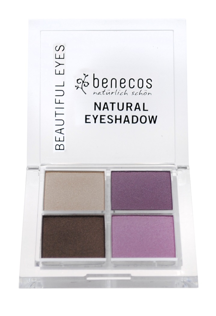 Benecos Palette Ombretti Beautiful Eyes - Set da 4 Ombretti Rosa, Vegan, 7,2 g